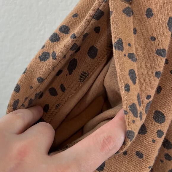 Abercrombie & Fitch Open Front Dalmatian Spot Brown Cardigan Sweater Size Small - Picture 7 of 7